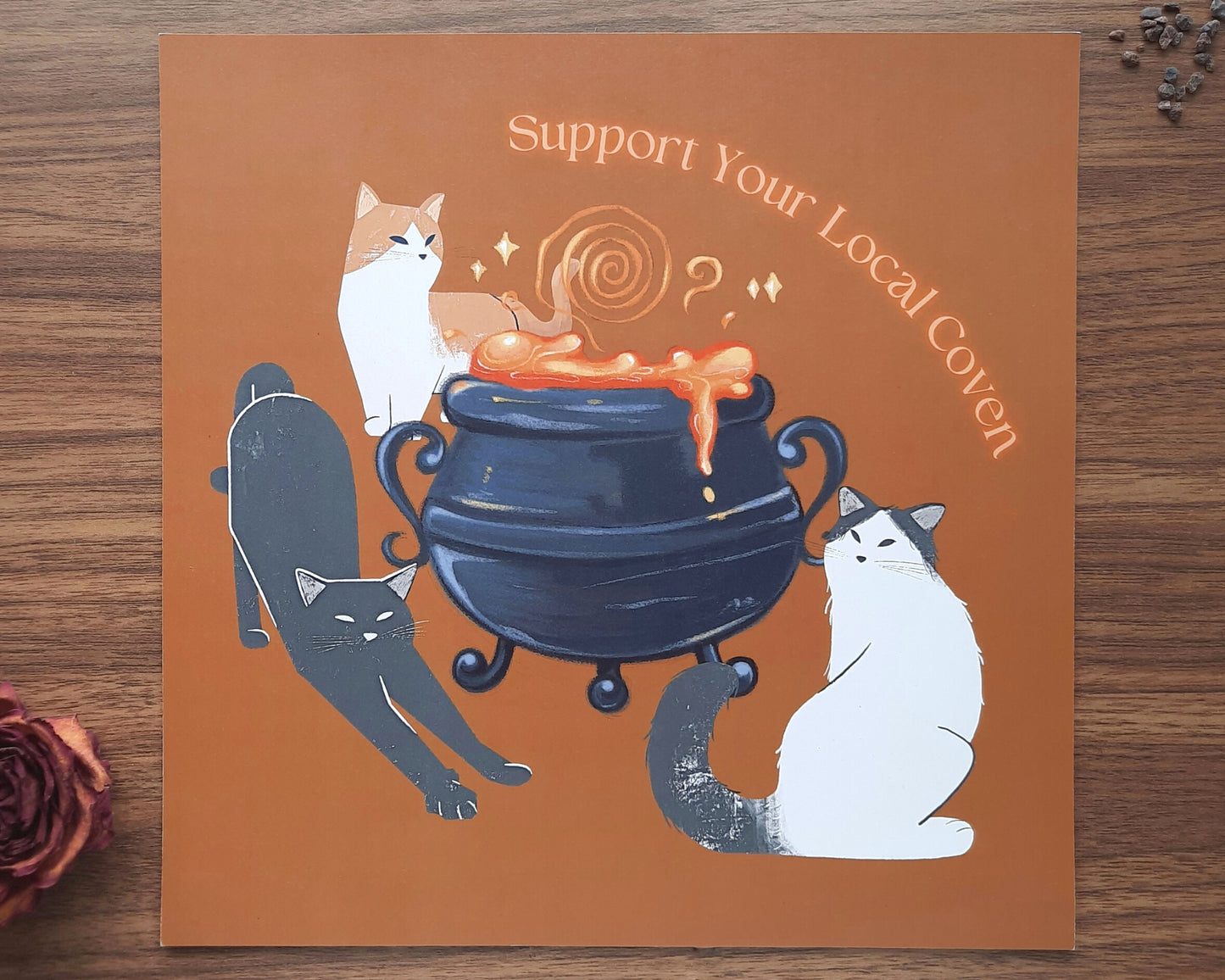 Support Your Local Coven Square Art Print